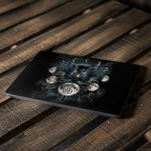 Crow and Moon Phases by Sarah Richter Apple MacBook Air Skin