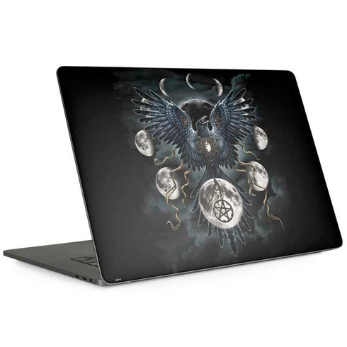 Crow and Moon Phases by Sarah Richter MacBook Skins