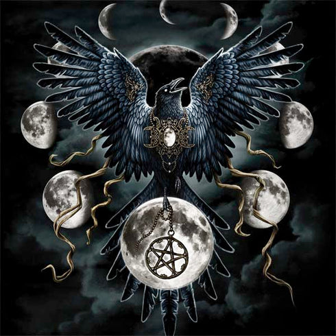 Crow and Moon Phases by Sarah Richter MacBook Skins