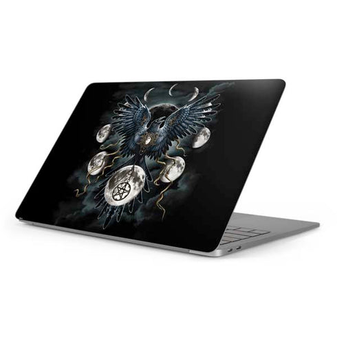 Crow and Moon Phases by Sarah Richter Apple MacBook Pro 16-inch Skin