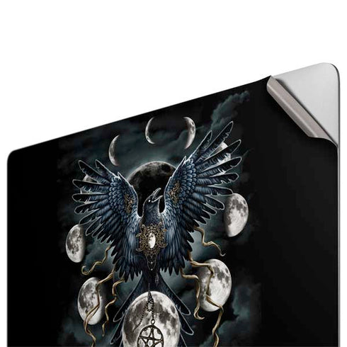 Crow and Moon Phases by Sarah Richter Apple MacBook Pro 16-inch Skin