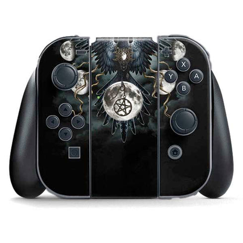 Crow and Moon Phases by Sarah Richter Nintendo Skins