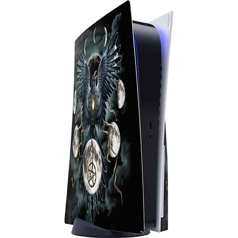 Crow and Moon Phases by Sarah Richter PlayStation PS5 Skins