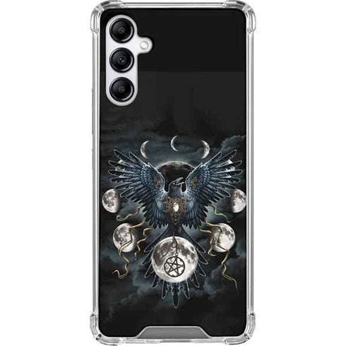 Crow and Moon Phases by Sarah Richter Gabb Phone 4 Clear Case