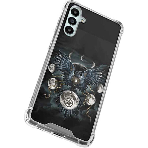 Crow and Moon Phases by Sarah Richter Gabb Phone 4 Clear Case