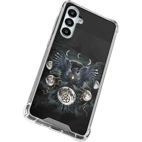 Crow and Moon Phases by Sarah Richter Galaxy A16 5G Clear Case
