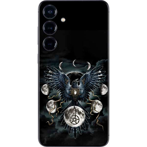 Crow and Moon Phases by Sarah Richter Galaxy A16 5G Skin