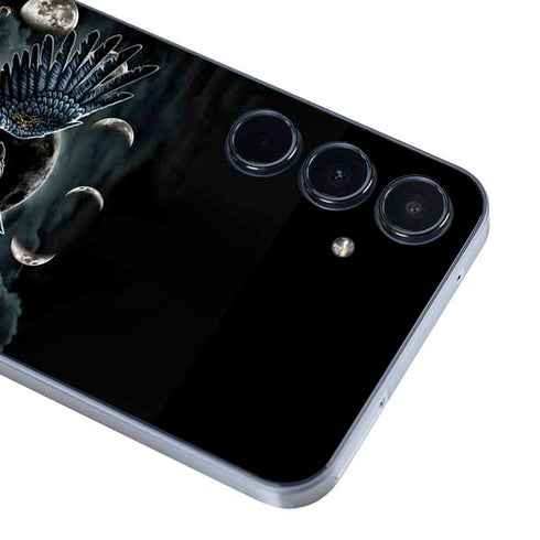 Crow and Moon Phases by Sarah Richter Galaxy A35 5G Skin