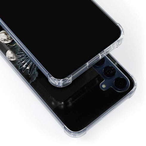 Crow and Moon Phases by Sarah Richter Galaxy A55 5G Clear Case