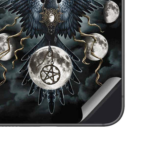 Crow and Moon Phases by Sarah Richter Galaxy S25 Plus Skin
