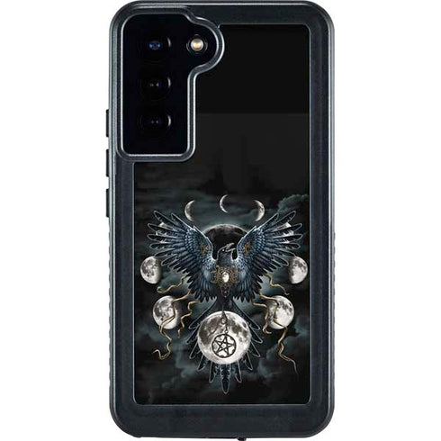 Crow and Moon Phases by Sarah Richter Galaxy S24 Plus Waterproof Case