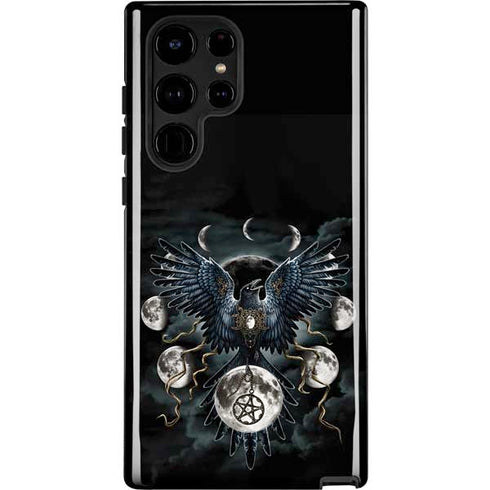 Crow and Moon Phases by Sarah Richter Galaxy S25 Ultra Impact Case