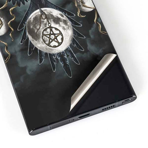 Crow and Moon Phases by Sarah Richter Galaxy S25 Ultra Skin