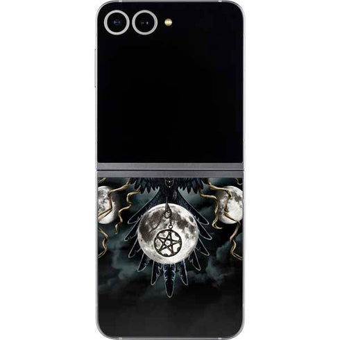 Crow and Moon Phases by Sarah Richter Galaxy Z Flip6 Skin
