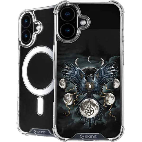 Crow and Moon Phases by Sarah Richter iPhone 16 MagSafe Case