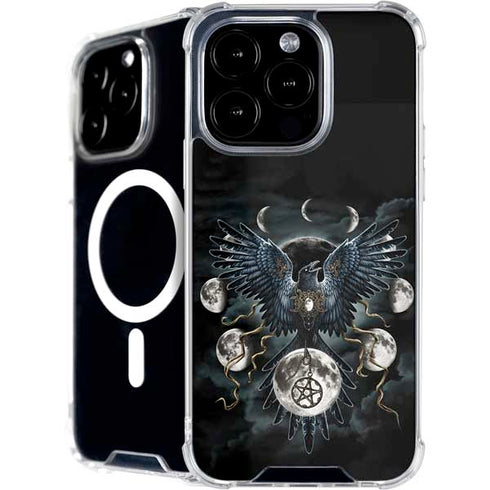 Crow and Moon Phases by Sarah Richter iPhone 16 Pro MagSafe Case