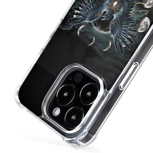 Crow and Moon Phases by Sarah Richter iPhone 16 Pro MagSafe Case