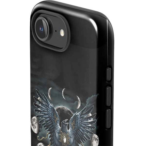 Crow and Moon Phases by Sarah Richter iPhone 16e Impact Case