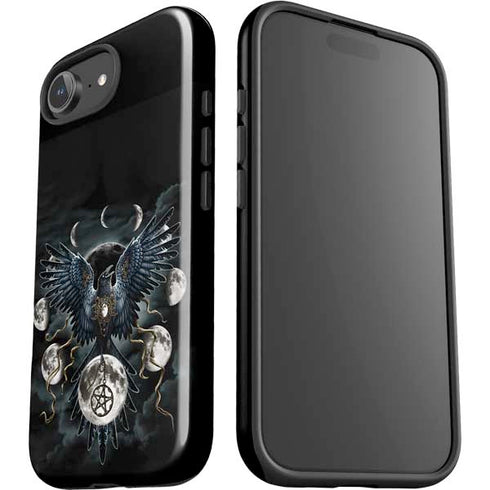 Crow and Moon Phases by Sarah Richter iPhone 16e Impact Case