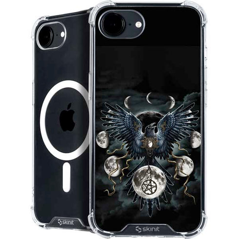 Crow and Moon Phases by Sarah Richter iPhone 16e MagSafe Case