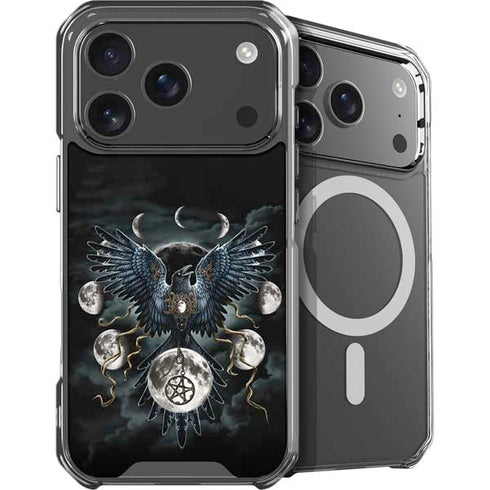 Crow and Moon Phases by Sarah Richter iPhone 18 Pro MagSafe Case