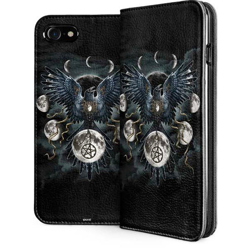 Crow and Moon Phases by Sarah Richter iPhone Cases