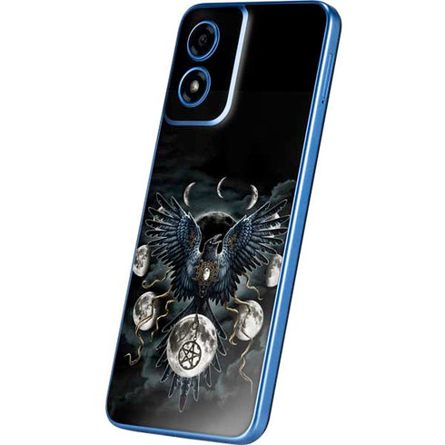 Crow and Moon Phases by Sarah Richter Moto G Play 4G (2024) Skin