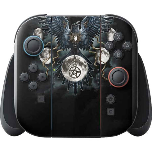 Crow and Moon Phases by Sarah Richter Nintendo Switch 2 (2025) with Joy-Con Skin