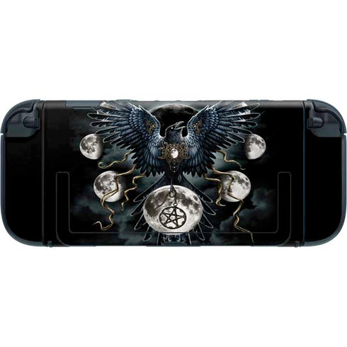 Crow and Moon Phases by Sarah Richter Nintendo Switch 2 (2025) with Joy-Con Skin