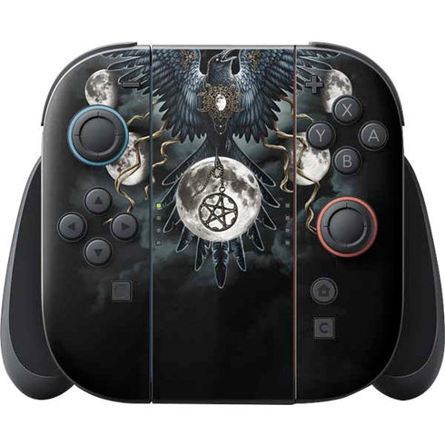 Crow and Moon Phases by Sarah Richter Nintendo Skins
