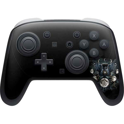 Crow and Moon Phases by Sarah Richter Nintendo Switch 2 (2025) Pro Controller Skin