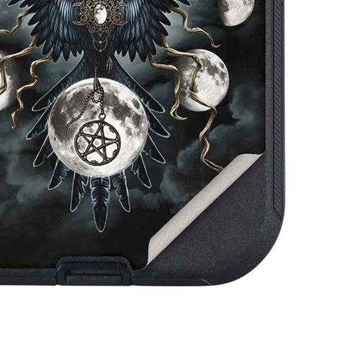Crow and Moon Phases by Sarah Richter Otterbox Defender iPhone Skin