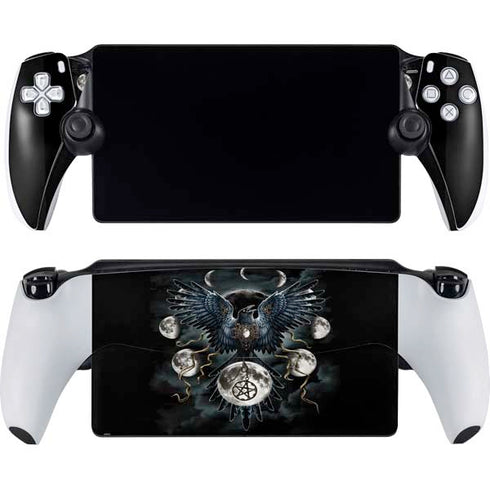 Crow and Moon Phases by Sarah Richter PlayStation Portal Remote Player Skin