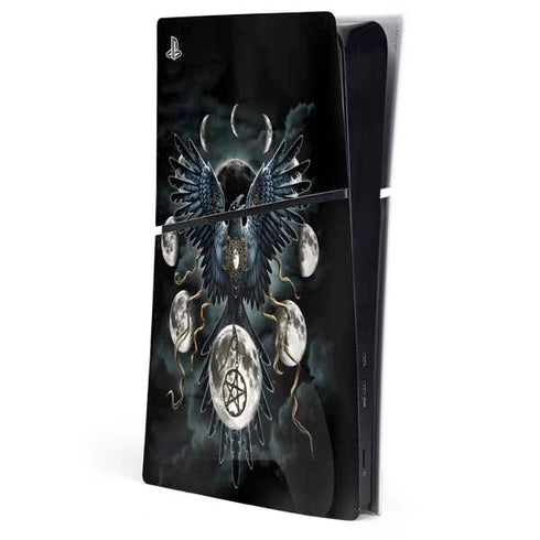 Crow and Moon Phases by Sarah Richter PlayStation PS5 Skins