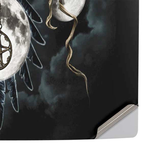 Crow and Moon Phases by Sarah Richter PS5 Slim Digital Edition Console Skin