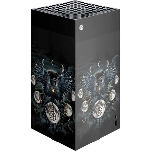 Crow and Moon Phases by Sarah Richter XBox Series X Digital Edition Console Skin