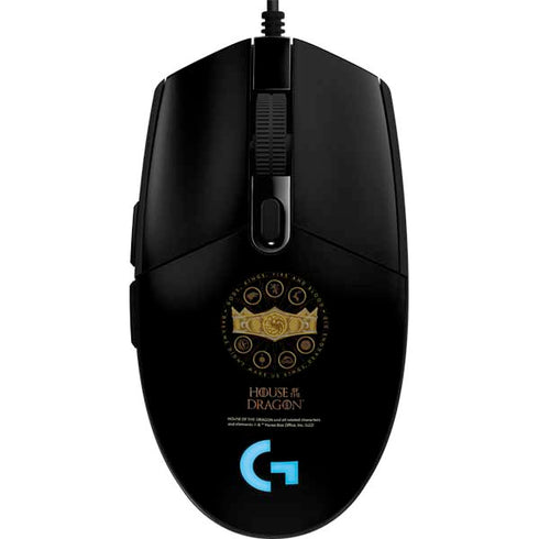 HBO House of the Dragon Crown and Sigils G203 Prodigy RGB Wired Gaming Mouse Skin