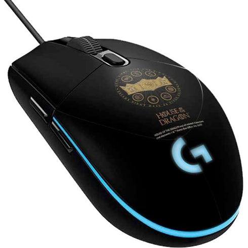 HBO House of the Dragon Crown and Sigils G203 Prodigy RGB Wired Gaming Mouse Skin