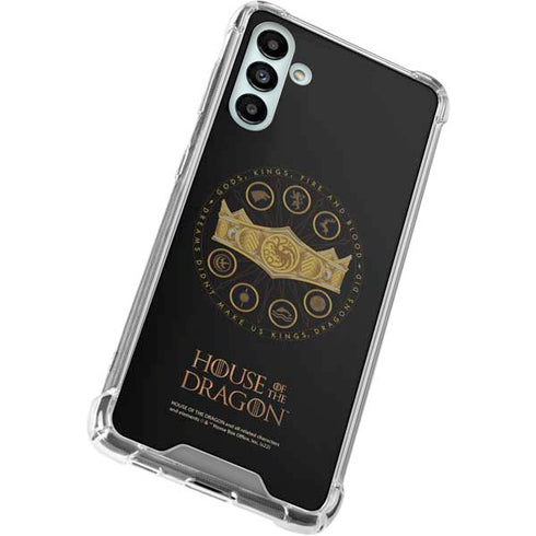 HBO House of the Dragon Crown and Sigils Galaxy A13 5G Clear Case