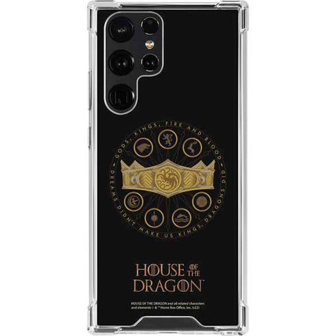 HBO House of the Dragon Crown and Sigils Galaxy S23 Ultra Clear Case