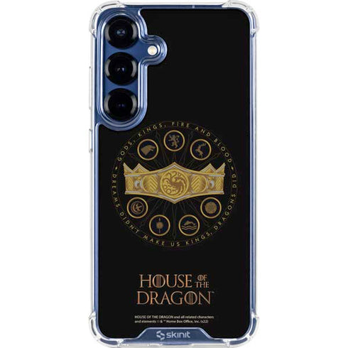HBO House of the Dragon Crown and Sigils Galaxy S25 FE Clear Case