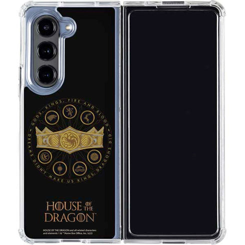 HBO House of the Dragon Crown and Sigils Galaxy Z Fold5 5G Clear Case