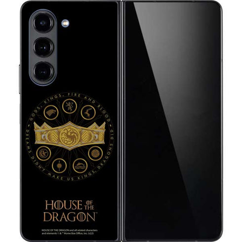 HBO House of the Dragon Crown and Sigils Galaxy Z Fold5 5G Skin