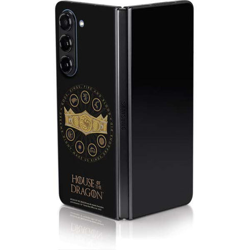 HBO House of the Dragon Crown and Sigils Galaxy Z Fold5 5G Skin