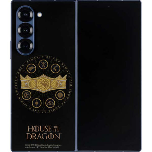 HBO House of the Dragon Crown and Sigils Galaxy Z Fold6 Skin