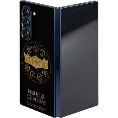 HBO House of the Dragon Crown and Sigils Galaxy Z Fold6 Skin