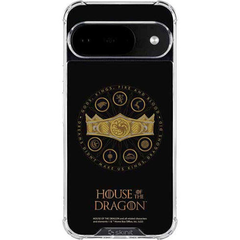 HBO House of the Dragon Crown and Sigils Google Pixel 10 Clear Case