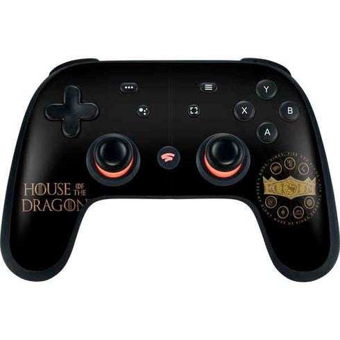 HBO House of the Dragon Crown and Sigils Google Stadia Controller Skin