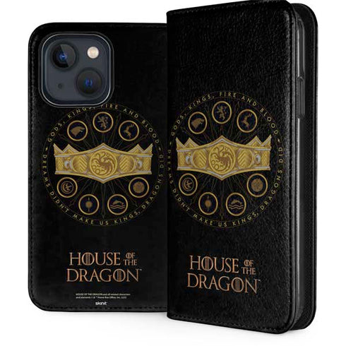 HBO House of the Dragon Crown and Sigils iPhone 15 Folio Case