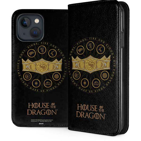 HBO House of the Dragon Crown and Sigils iPhone 15 Plus Folio Case